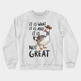 It Is What It Is And Its Not Great Goose Crewneck Sweatshirt